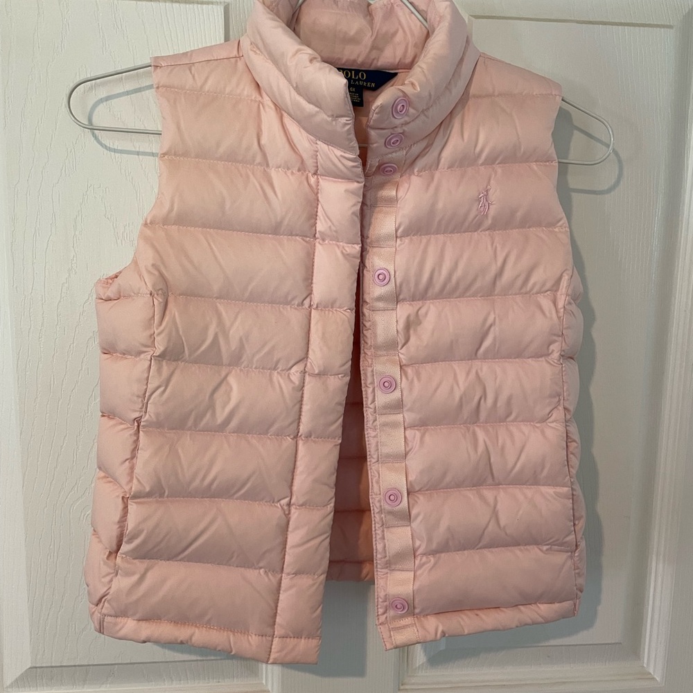 Girl’s Polo Pink Puffer Vest